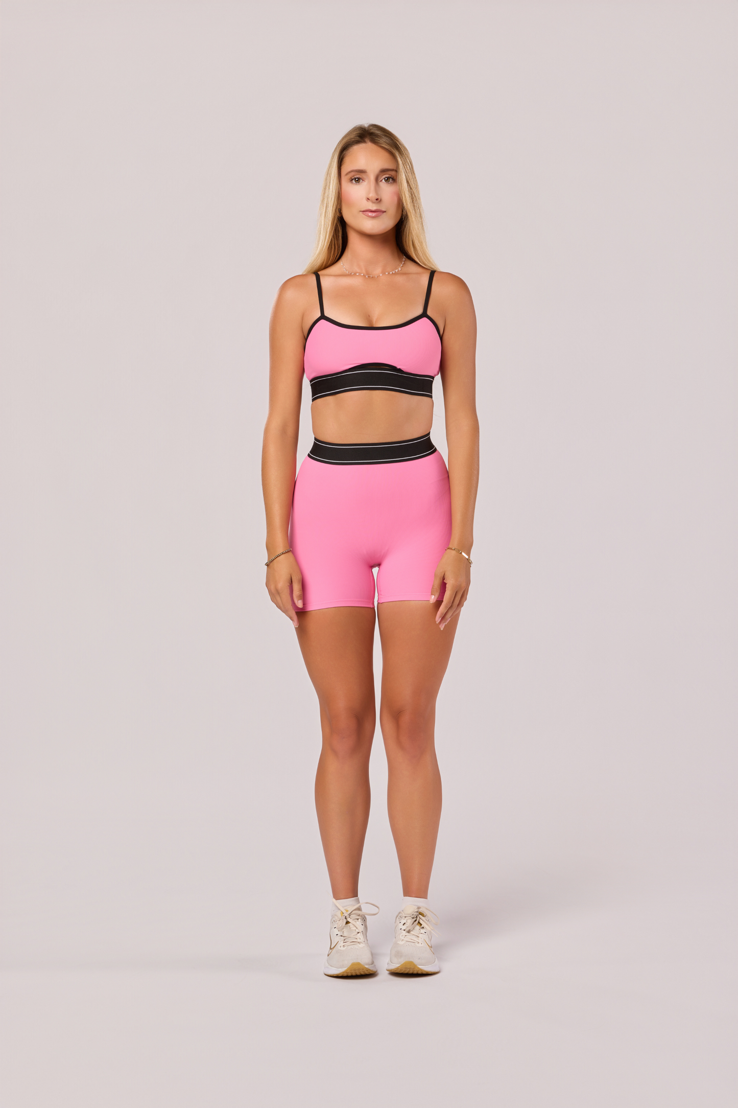 Blush ContourFlex Ribbed Sports Bra