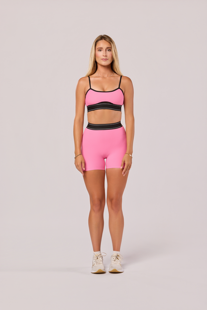 Blush ContourFlex Ribbed Sports Bra