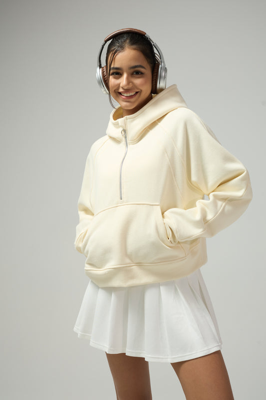 Vanilla Half-Zip Hoodie