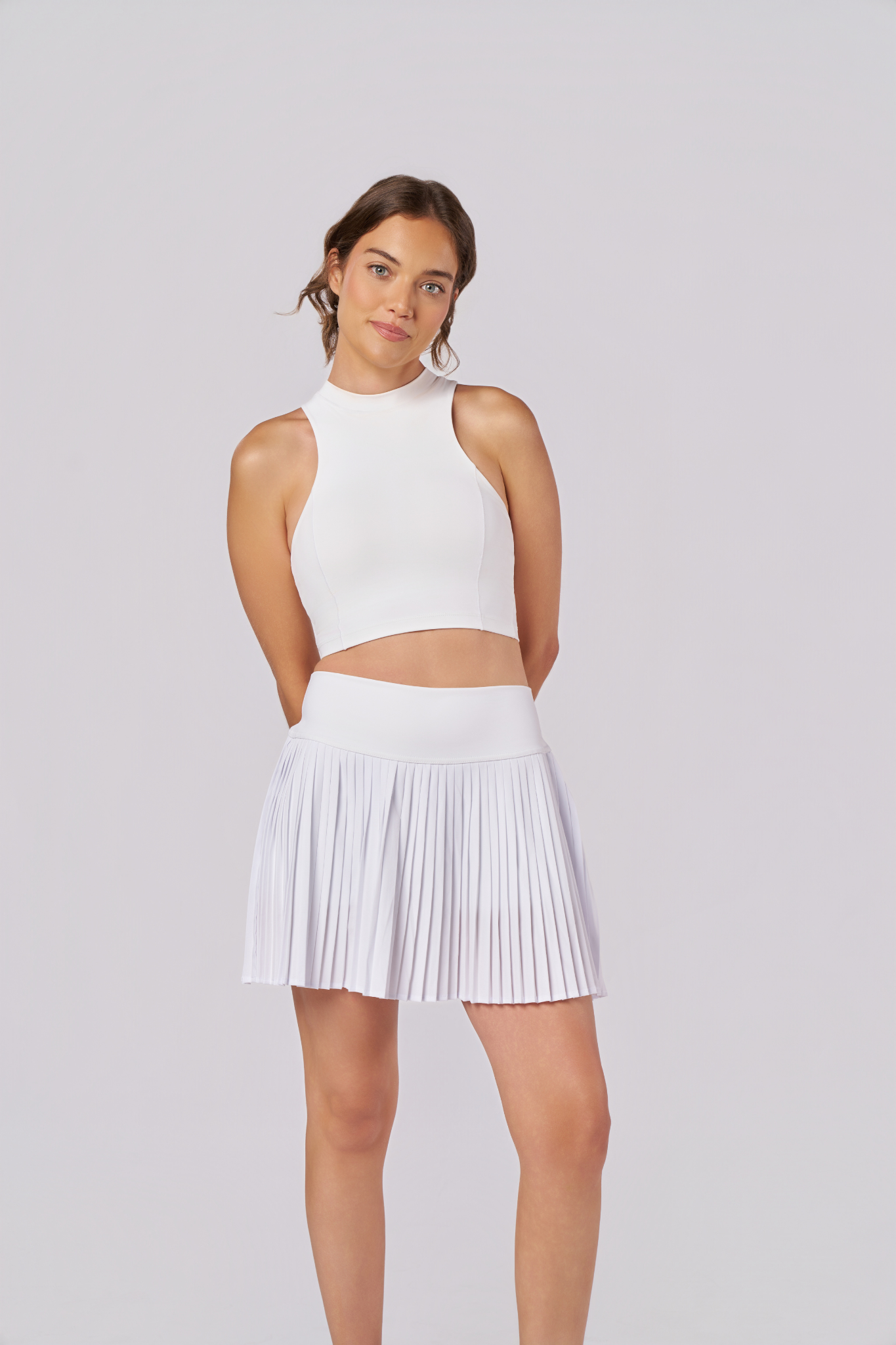 Ivory Pleated Skirt