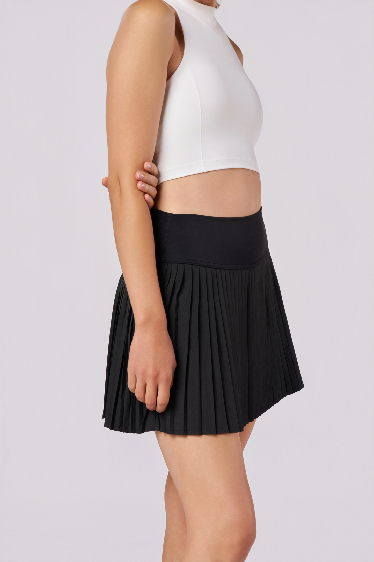 Onyx Pleated Skirt