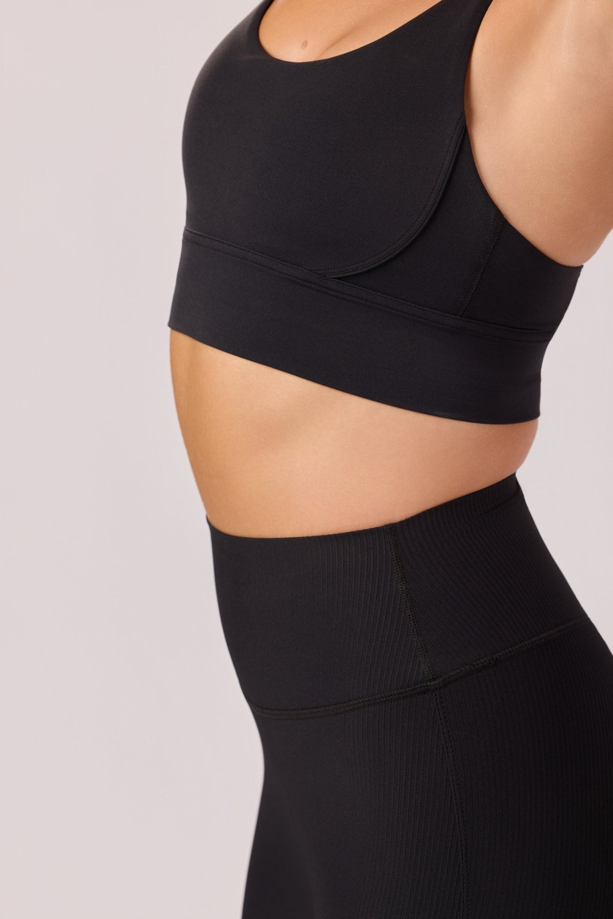 Women's Cross-Back Longline Sports Bra in Black – photo 6