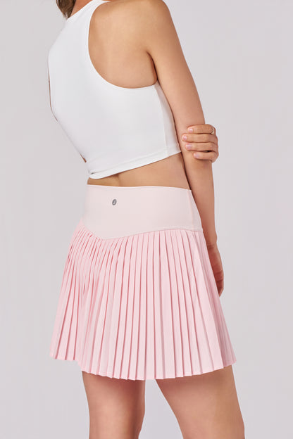 Blush Pleated Skirt