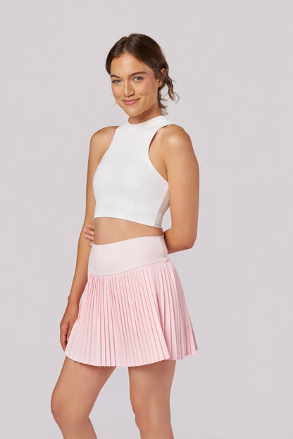 Blush Pleated Skirt