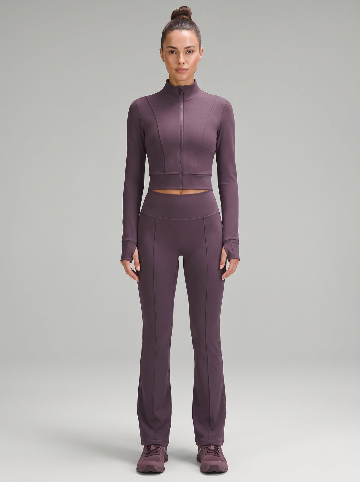 Women's High-Waist Flare Yoga Pants in Lavender – photo 2