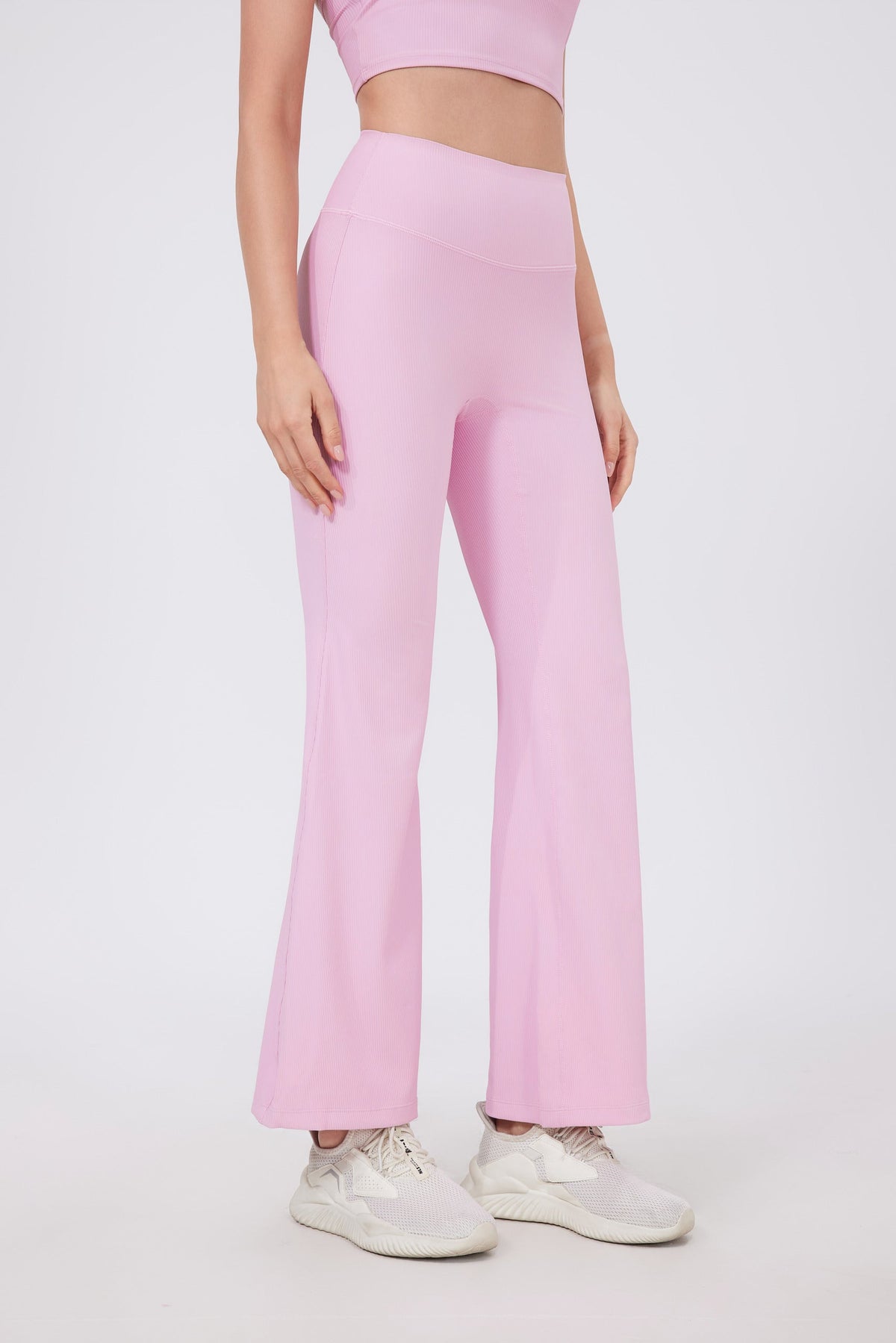 Women's Buttery Soft High-Waist Flare Leggings in Blush – photo 3