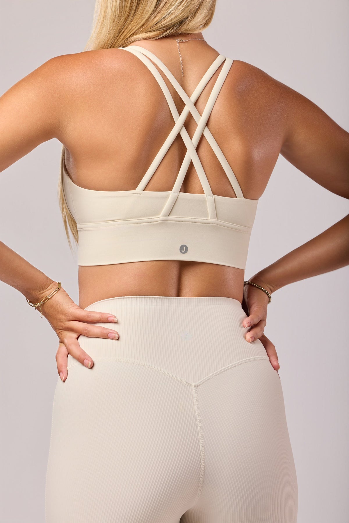 Women's Buttery Soft High-Waist Flare Leggings in Ivory – photo 6