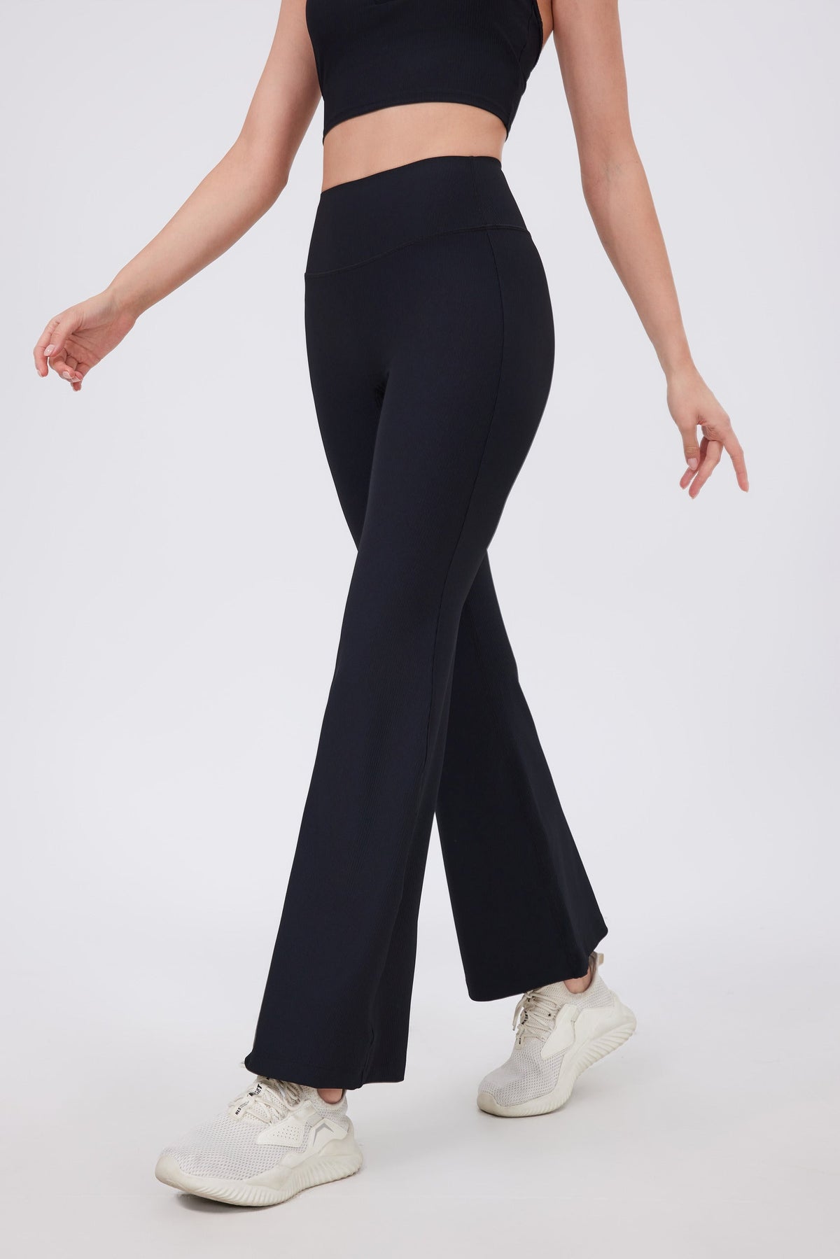 Women's Buttery Soft High-Waist Flare Leggings in Black – photo 3