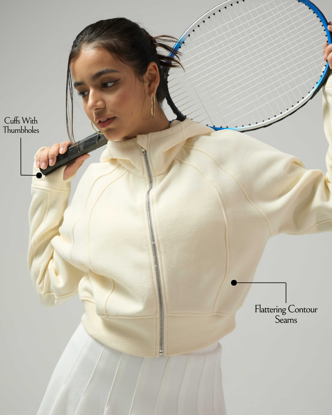 Vanilla Half-Zip Hoodie