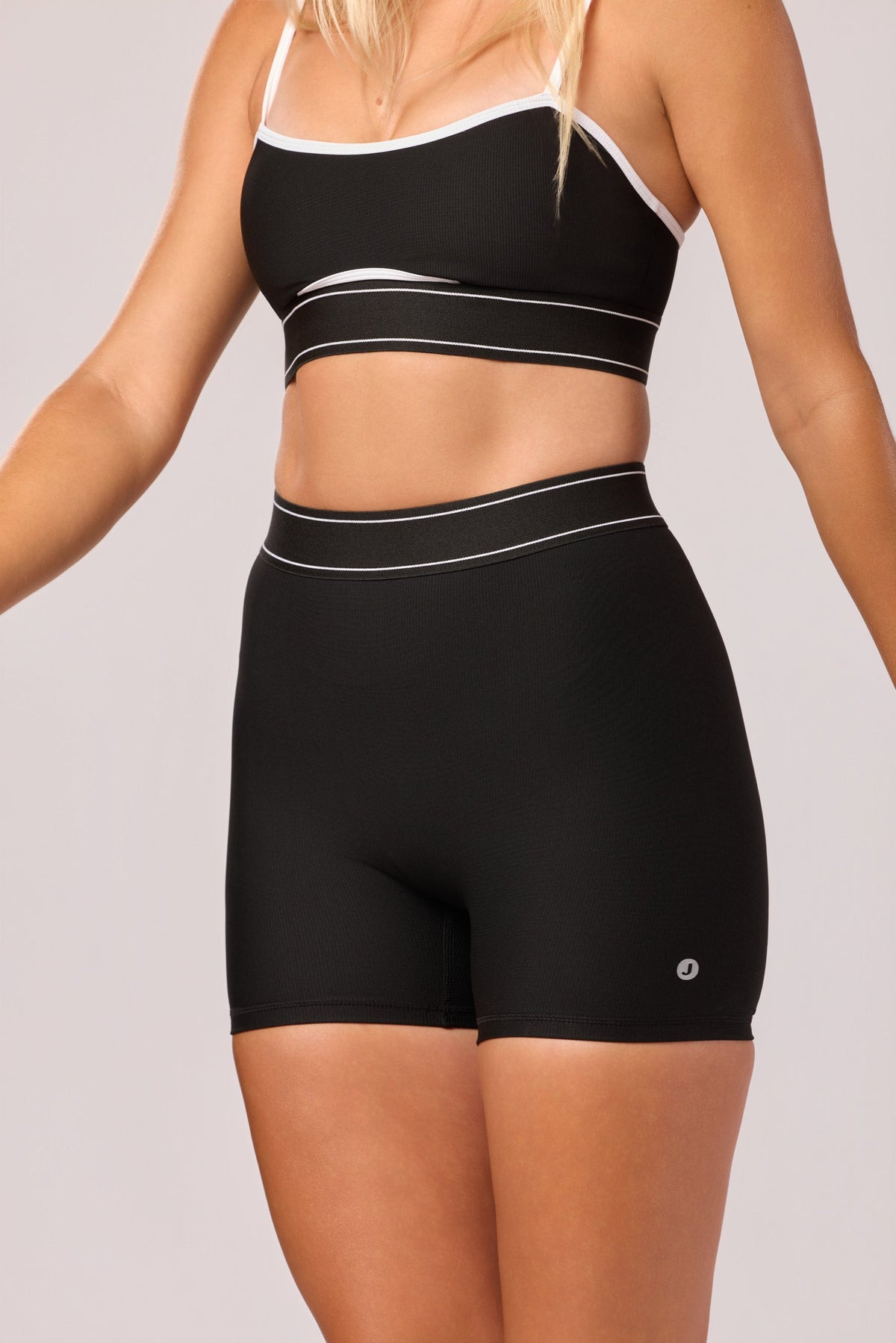 Women's Contour Waistband Biker Shorts in Black – photo 4