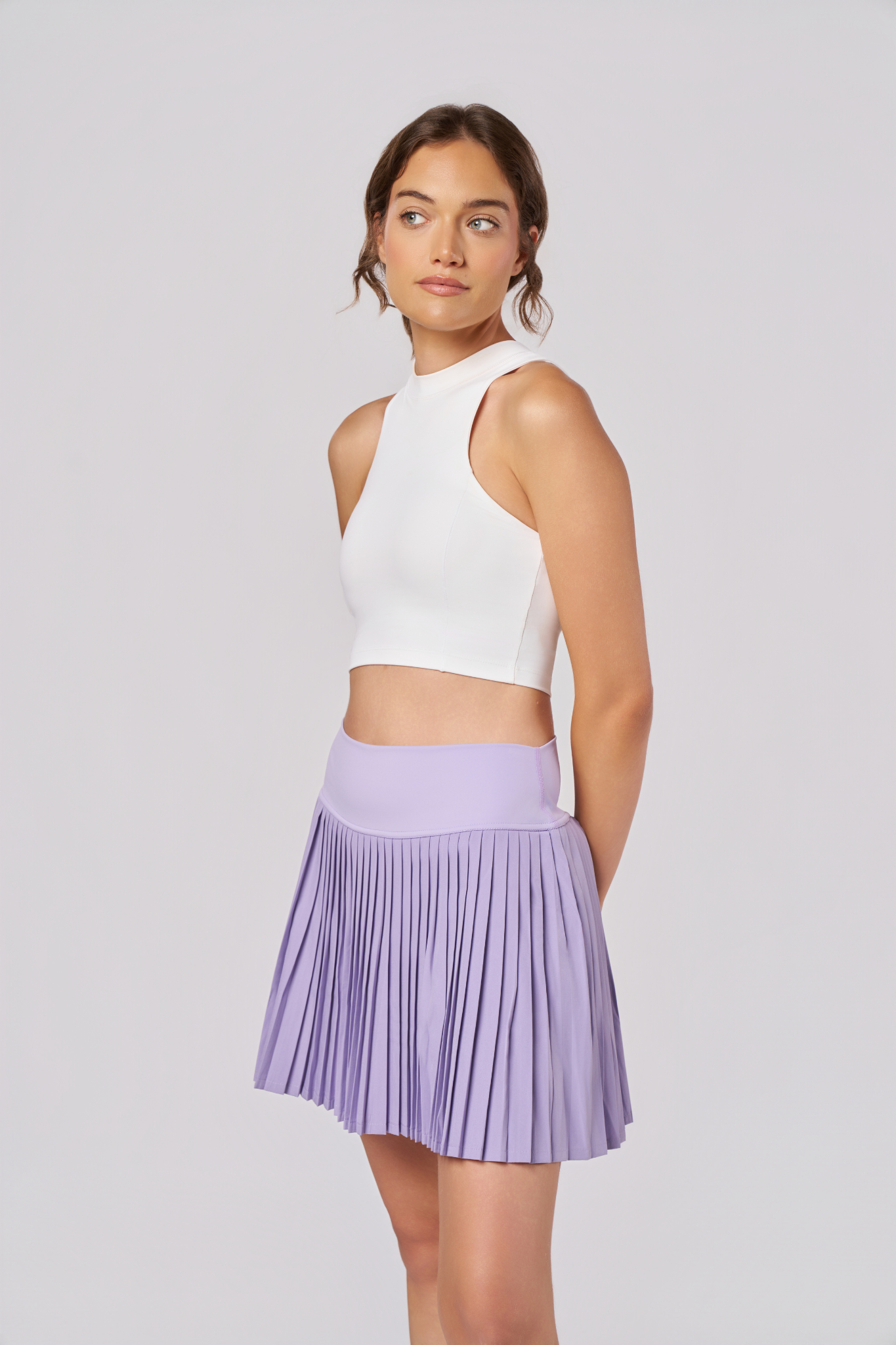 Lavender Pleated Skirt
